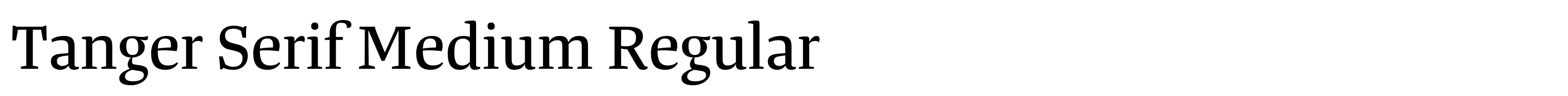 Tanger Serif Medium Regular